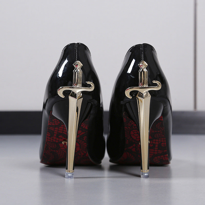 Winifred-Selma | Women's Dagger-Heel Patent Pumps