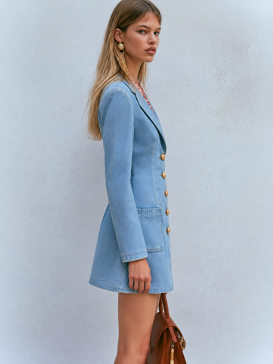 Tamara-Cordelia | Women's Denim Blazer Mini Dress