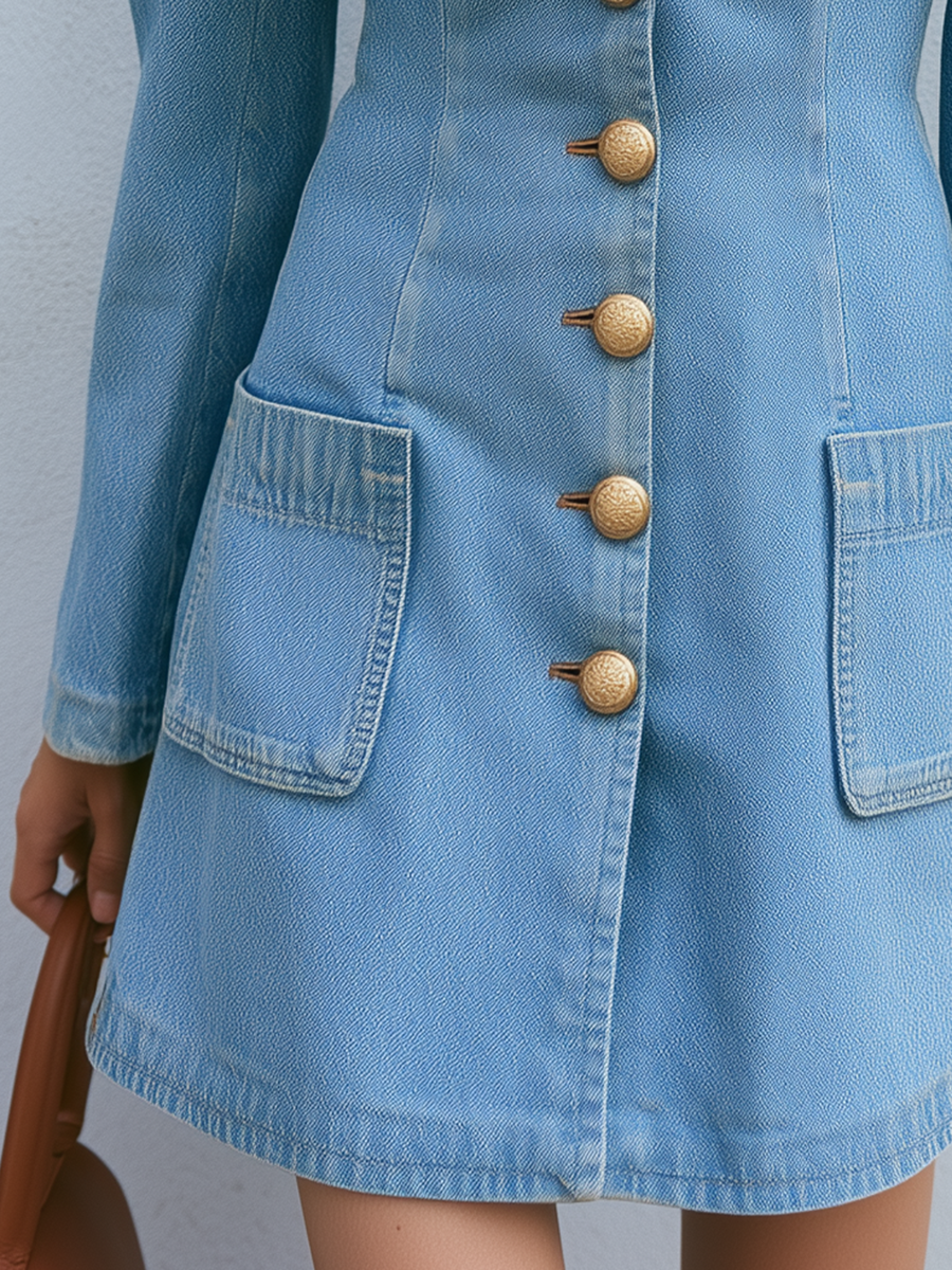 Tamara-Cordelia | Women's Denim Blazer Mini Dress