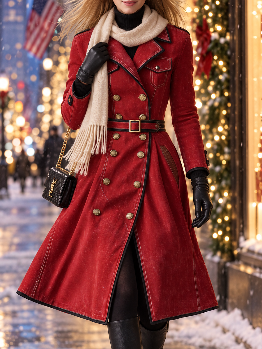Cordelia | Women's Double-Breasted Belted Trench Dress