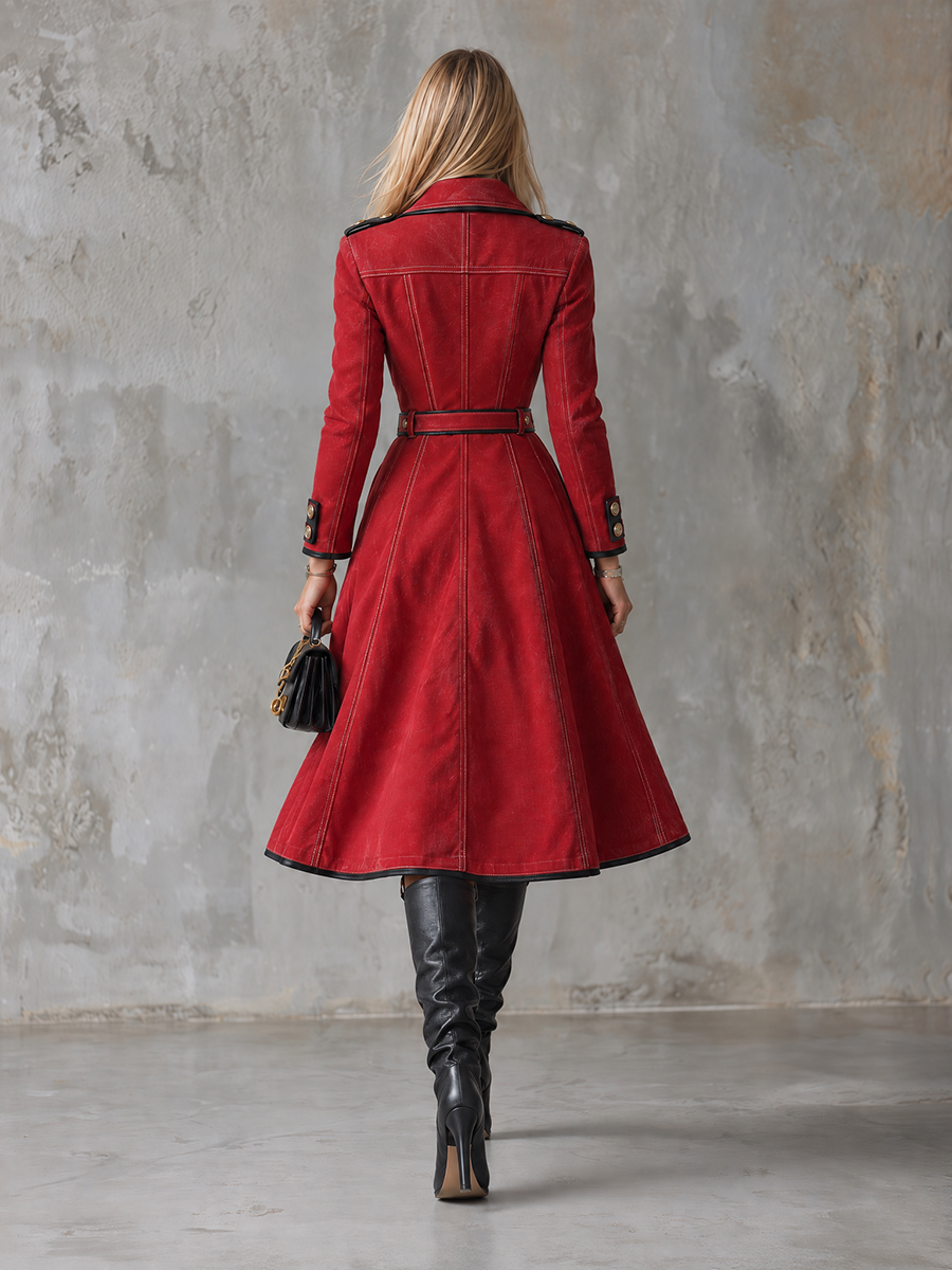 Cordelia | Women's Double-Breasted Belted Trench Dress