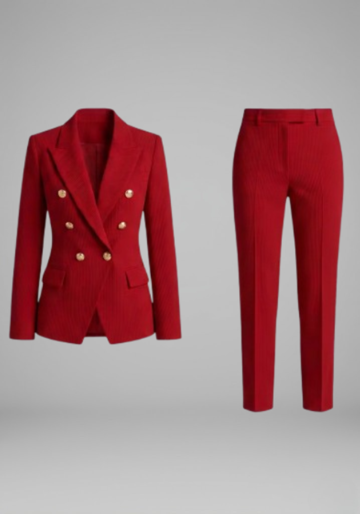 Martha | Women's Double-Breasted Blazer Set with Tailored Trousers