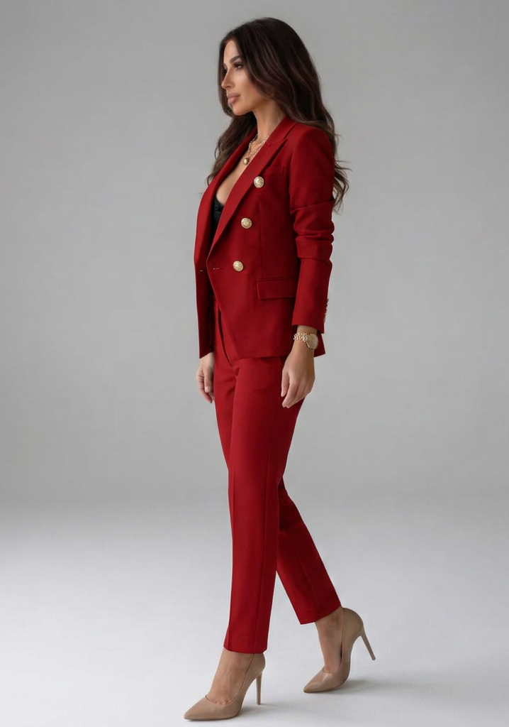 Martha | Women's Double-Breasted Blazer Set with Tailored Trousers