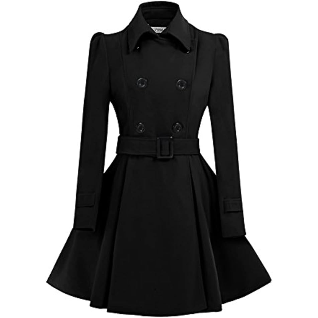 Mercedes | Women's Double-Breasted Flared-Skirt Coat