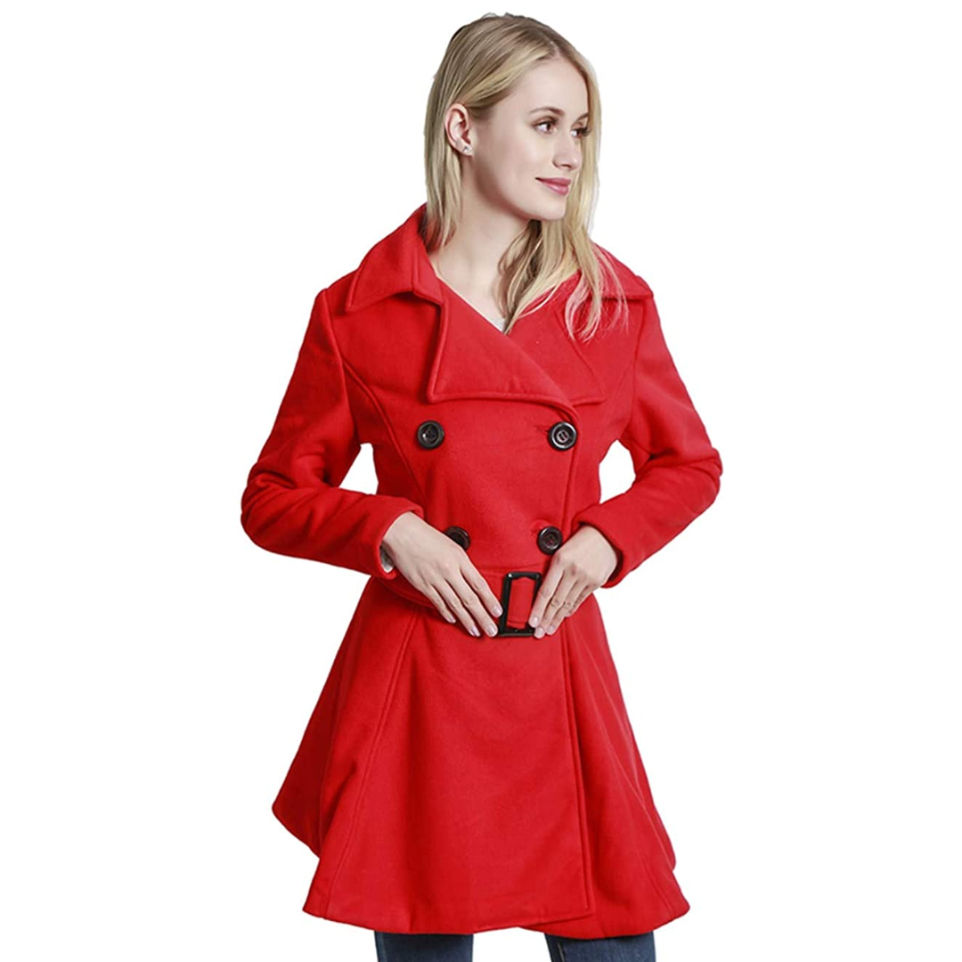 Mercedes | Women's Double-Breasted Flared-Skirt Coat