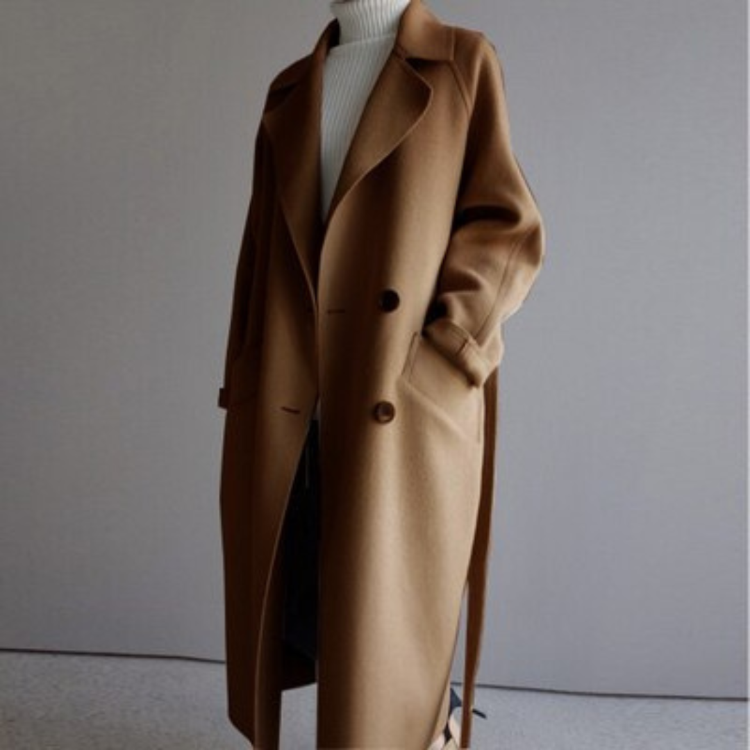 Gwendolyn | Women's Double-Breasted Wool Trench Coat