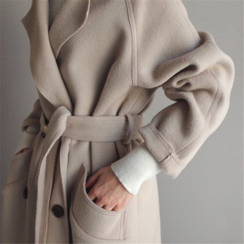 Gwendolyn | Women's Double-Breasted Wool Trench Coat