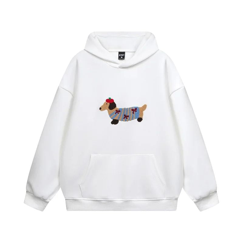 Hazel-Judith | Women's Embroidered Dachshund Hoodie