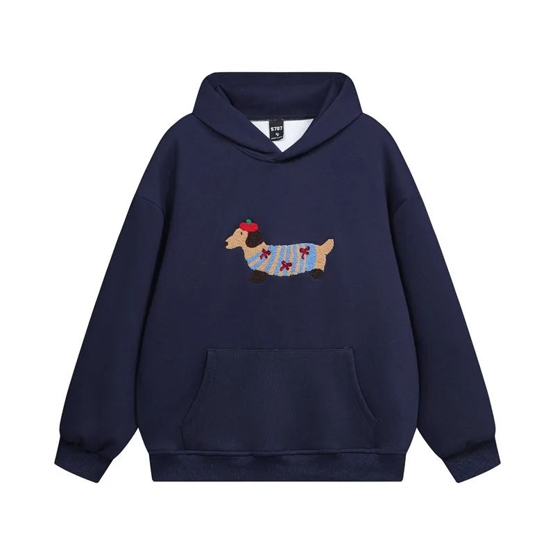 Hazel-Judith | Women's Embroidered Dachshund Hoodie
