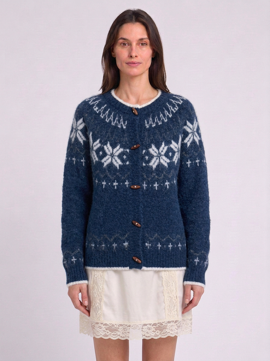 Zelda | Women's Fair Isle Button-Front Cardigan