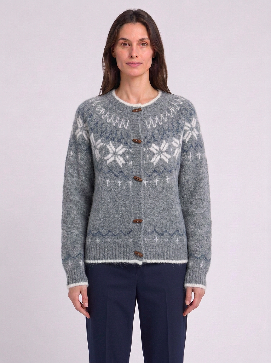 Zelda | Women's Fair Isle Button-Front Cardigan