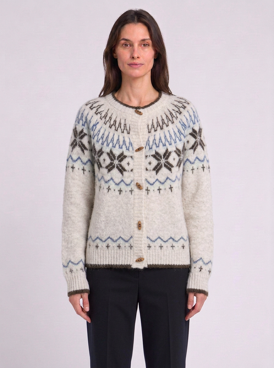 Zelda | Women's Fair Isle Button-Front Cardigan