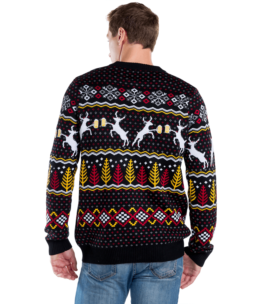 Irene-Penelope | Women's Fair Isle Deer Print Crew Neck Sweater