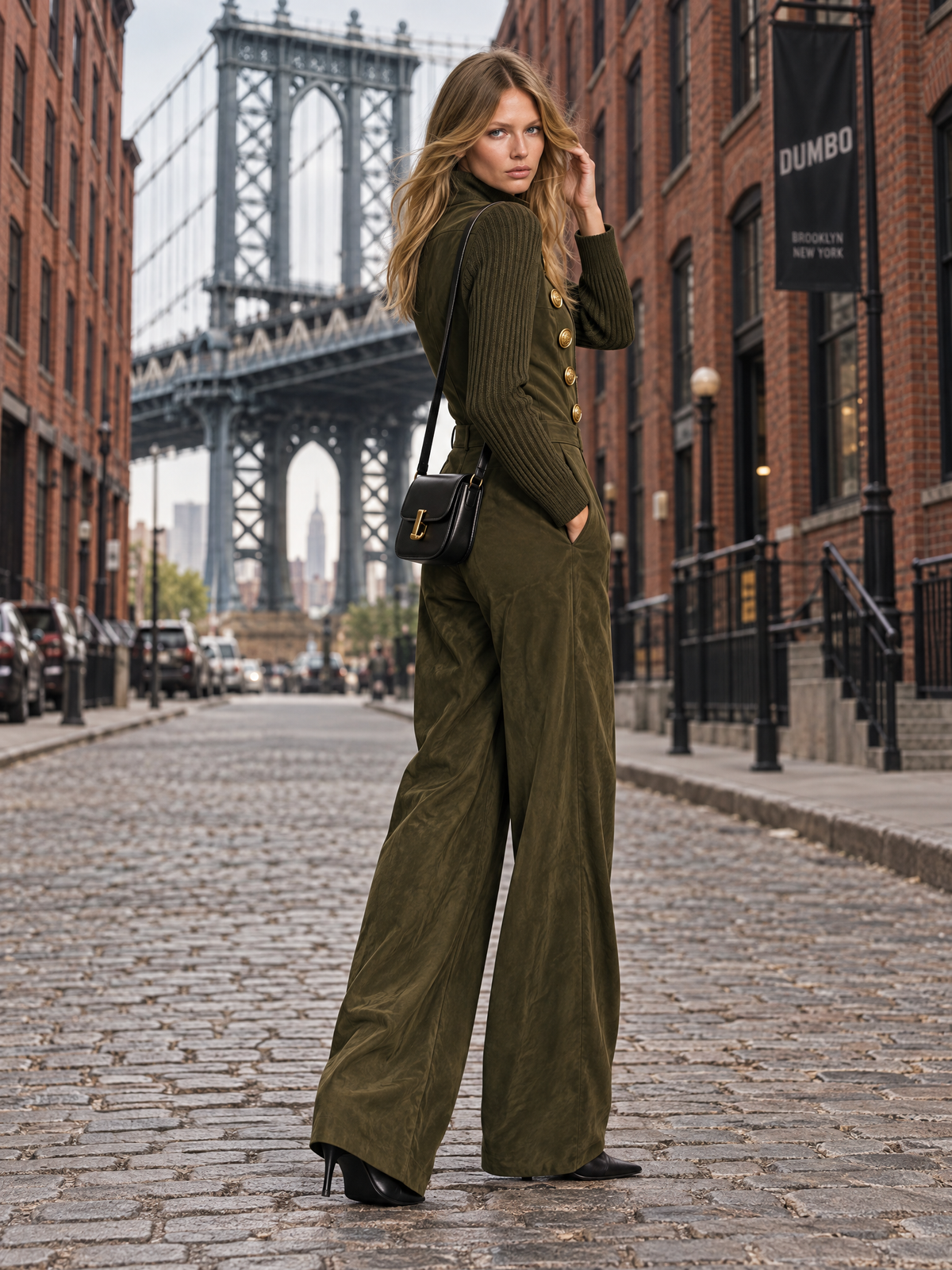 Ingrid | Women's Faux-Suede Raglan-Sleeve Jumpsuit