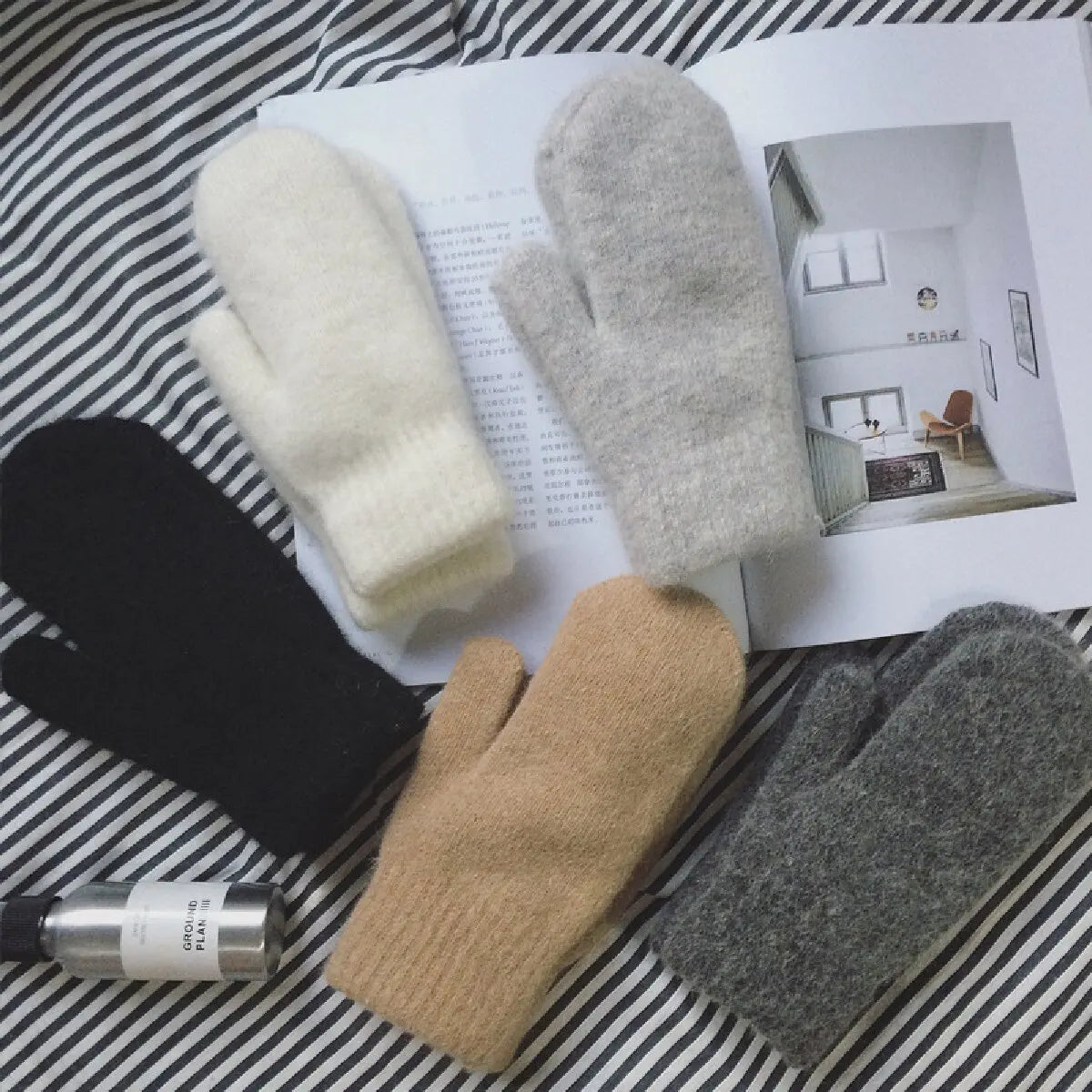 Harriet | Women's Fleece-Lined Knit Mittens
