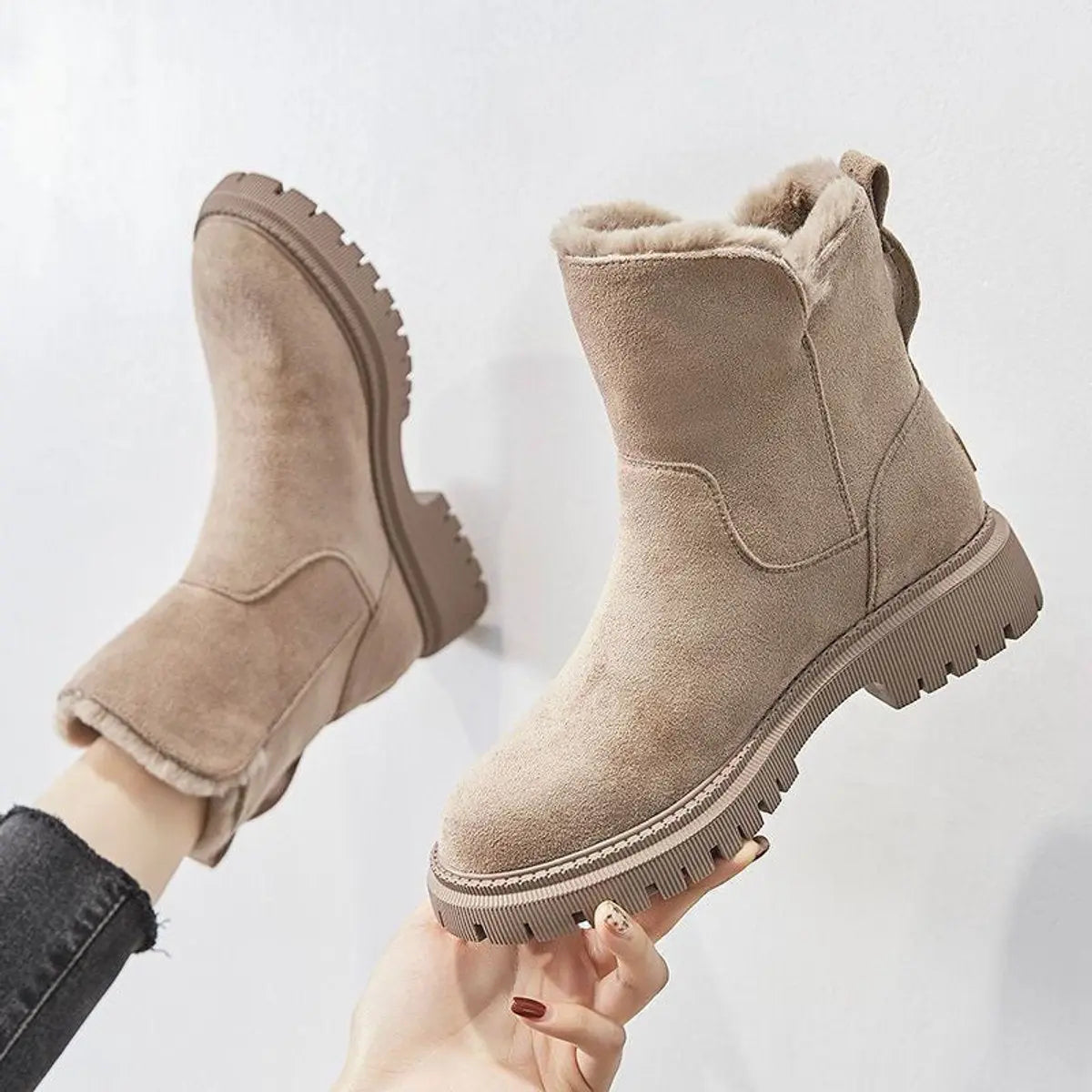 Valerie | Women's Fleece-Lined Suede Ankle Boots