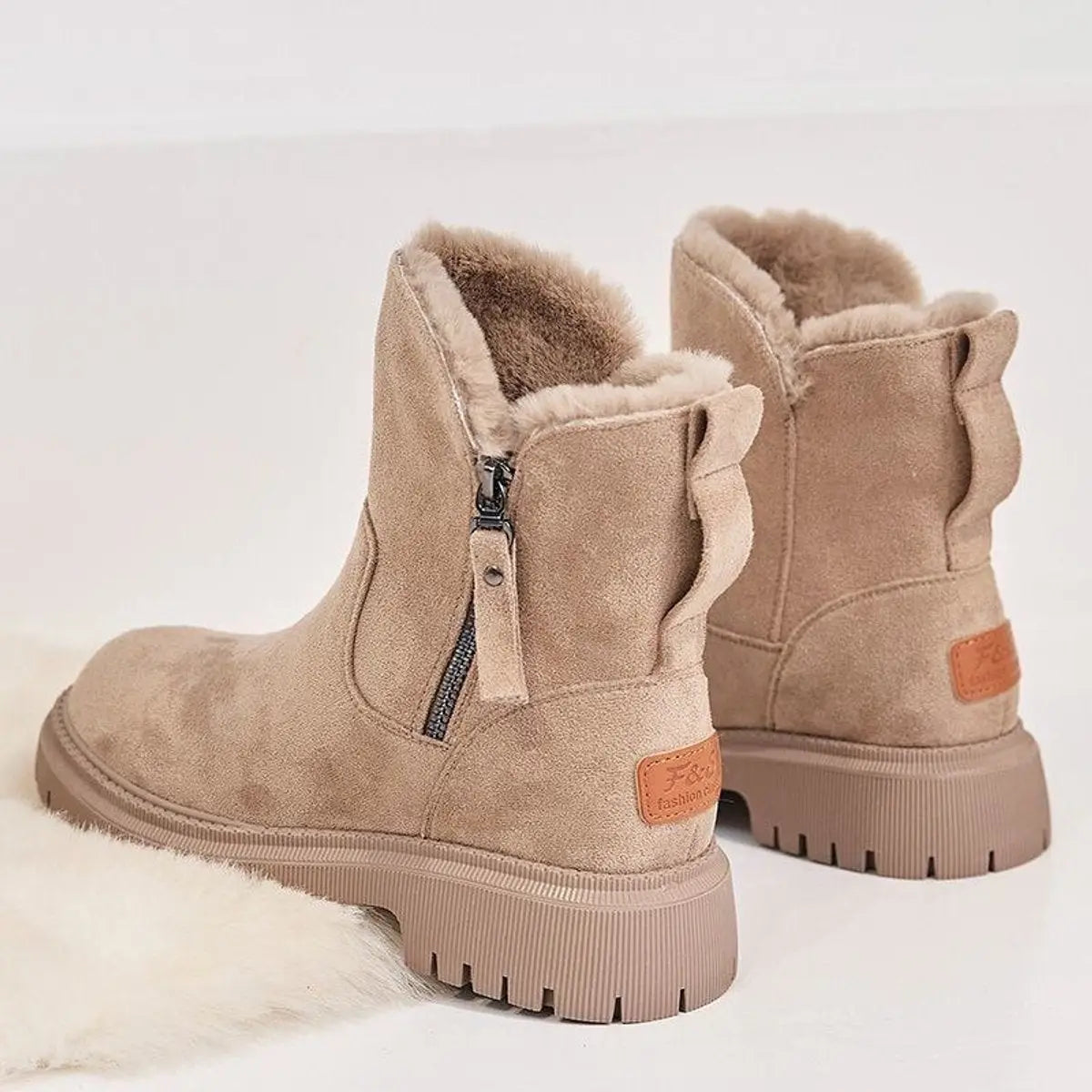 Valerie | Women's Fleece-Lined Suede Ankle Boots