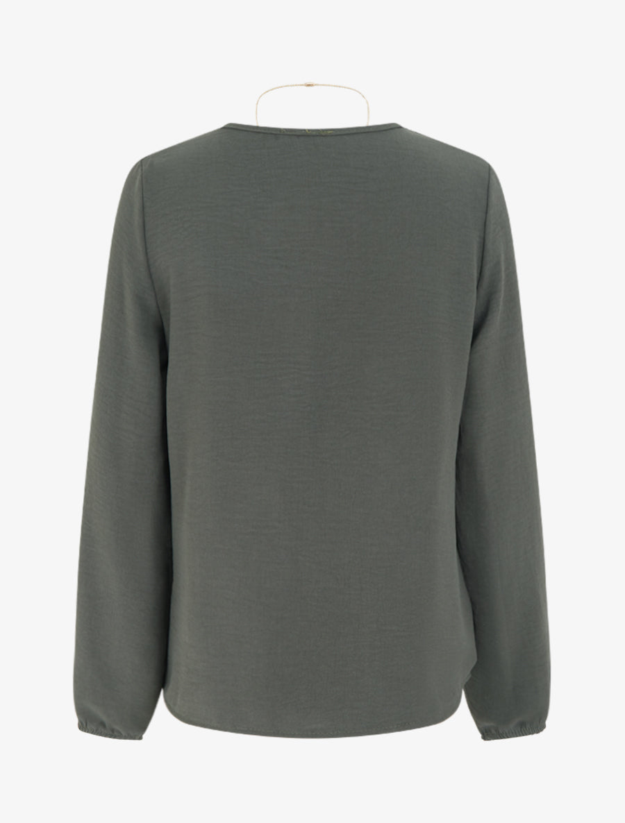 Lottie | Women's Flowing V-Neck Twist-Hem Top