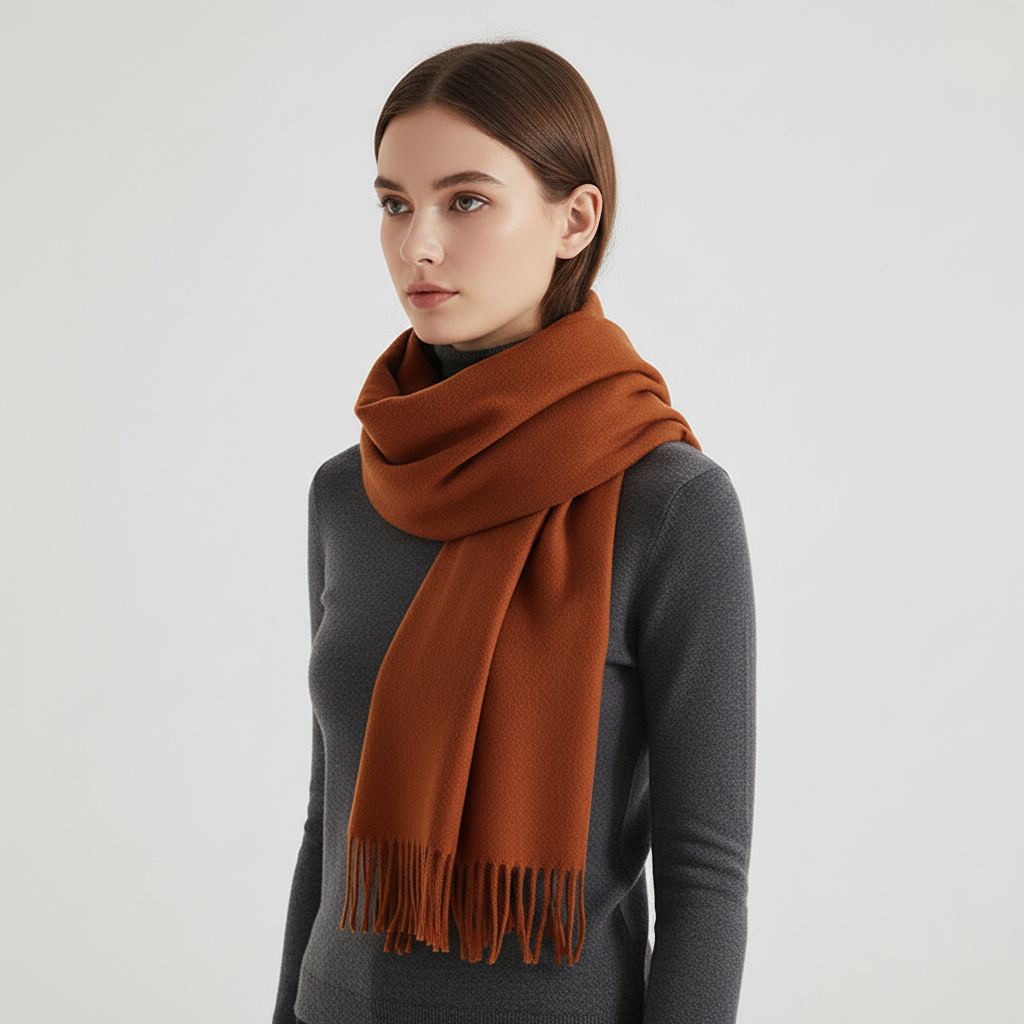 Eleanor | Women's Fringed-Hem Wrap Scarf