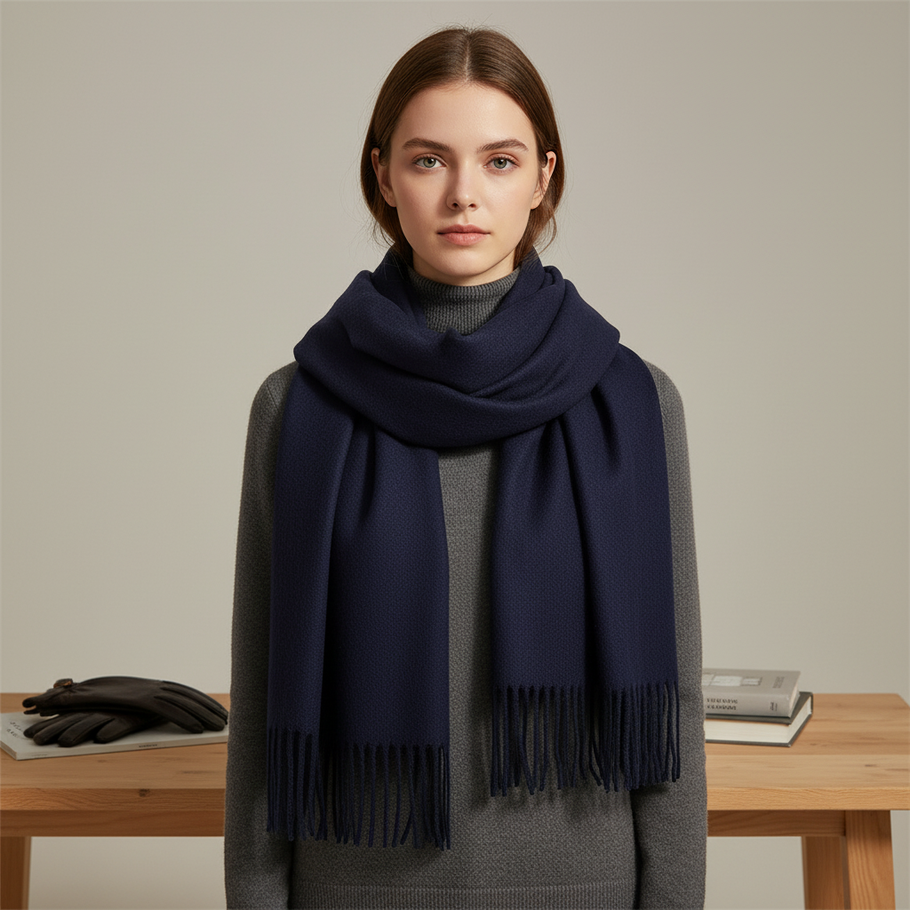 Eleanor | Women's Fringed-Hem Wrap Scarf
