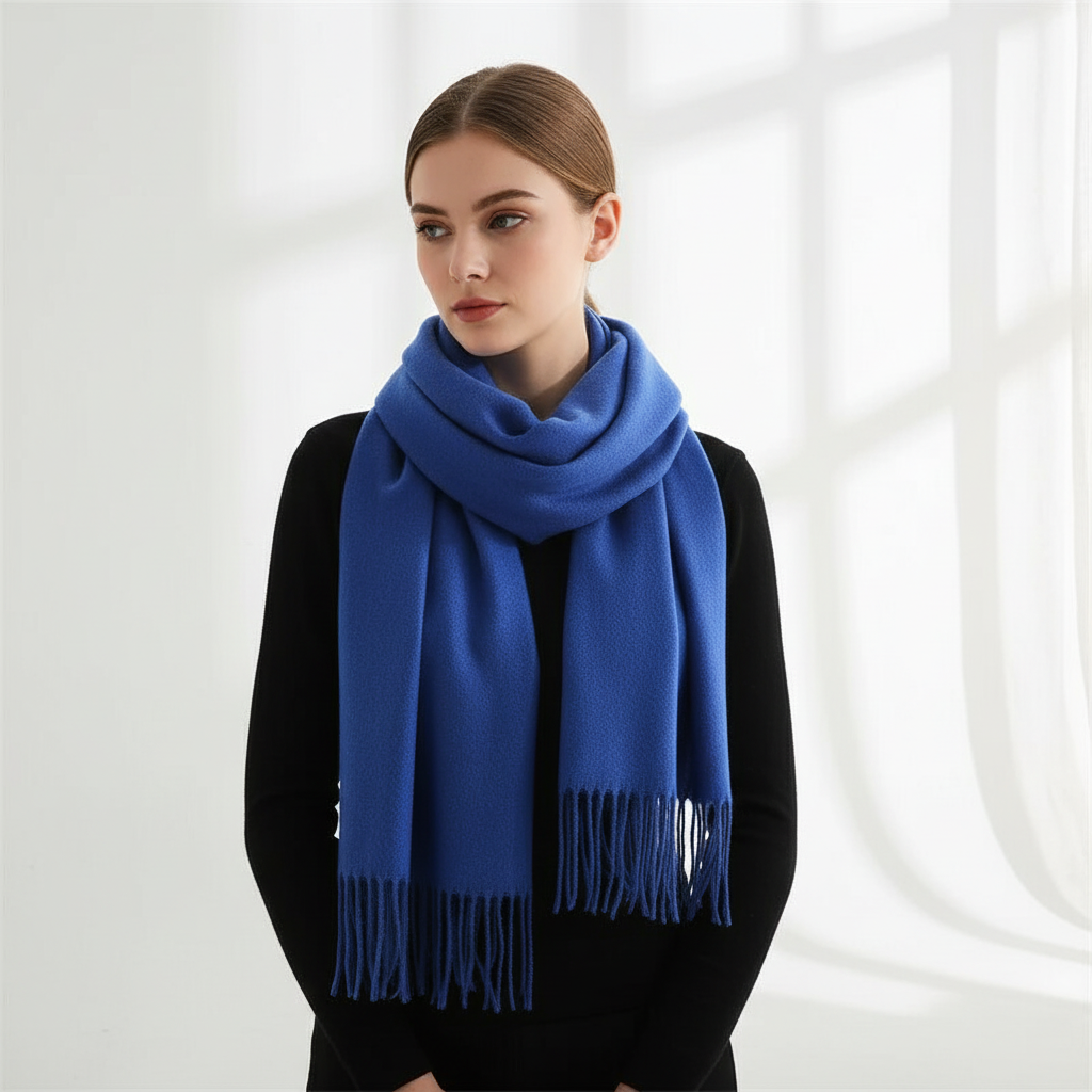 Eleanor | Women's Fringed-Hem Wrap Scarf