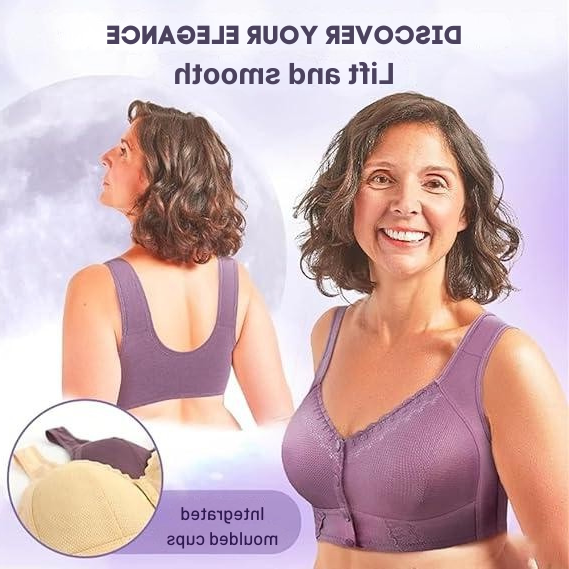 Miriam-Joyce | Women's Front-Close Wireless Bra with Wide Shoulder Straps
