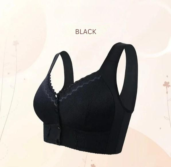 Miriam-Joyce | Women's Front-Close Wireless Bra with Wide Shoulder Straps