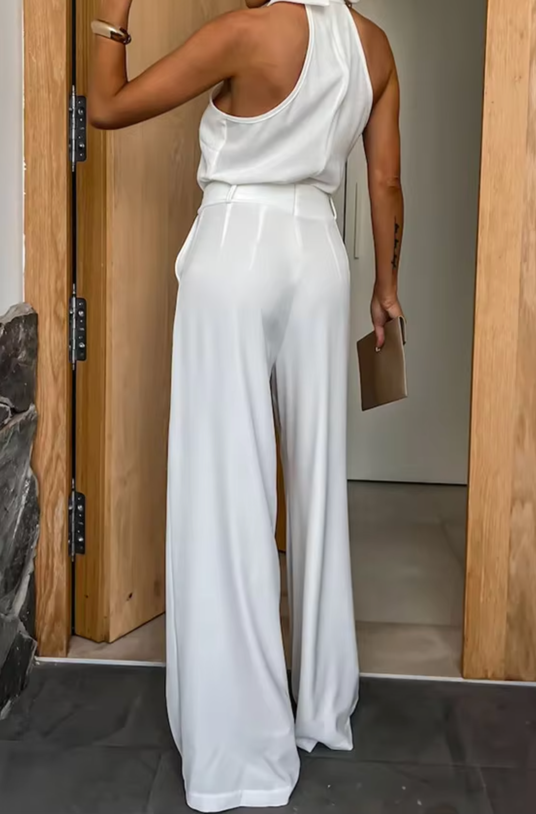 Cordelia | Women's Halter-Neck Wide-Leg Jumpsuit