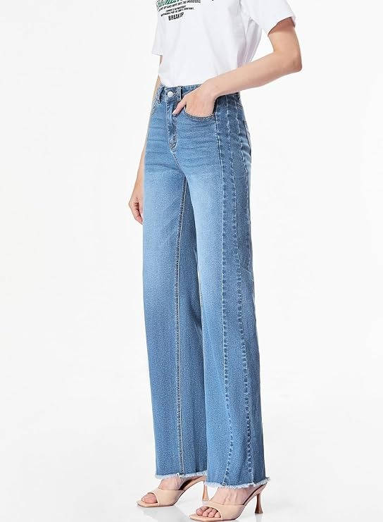 Lydia-Priscilla | Women's High-Rise Wide Leg Trousers