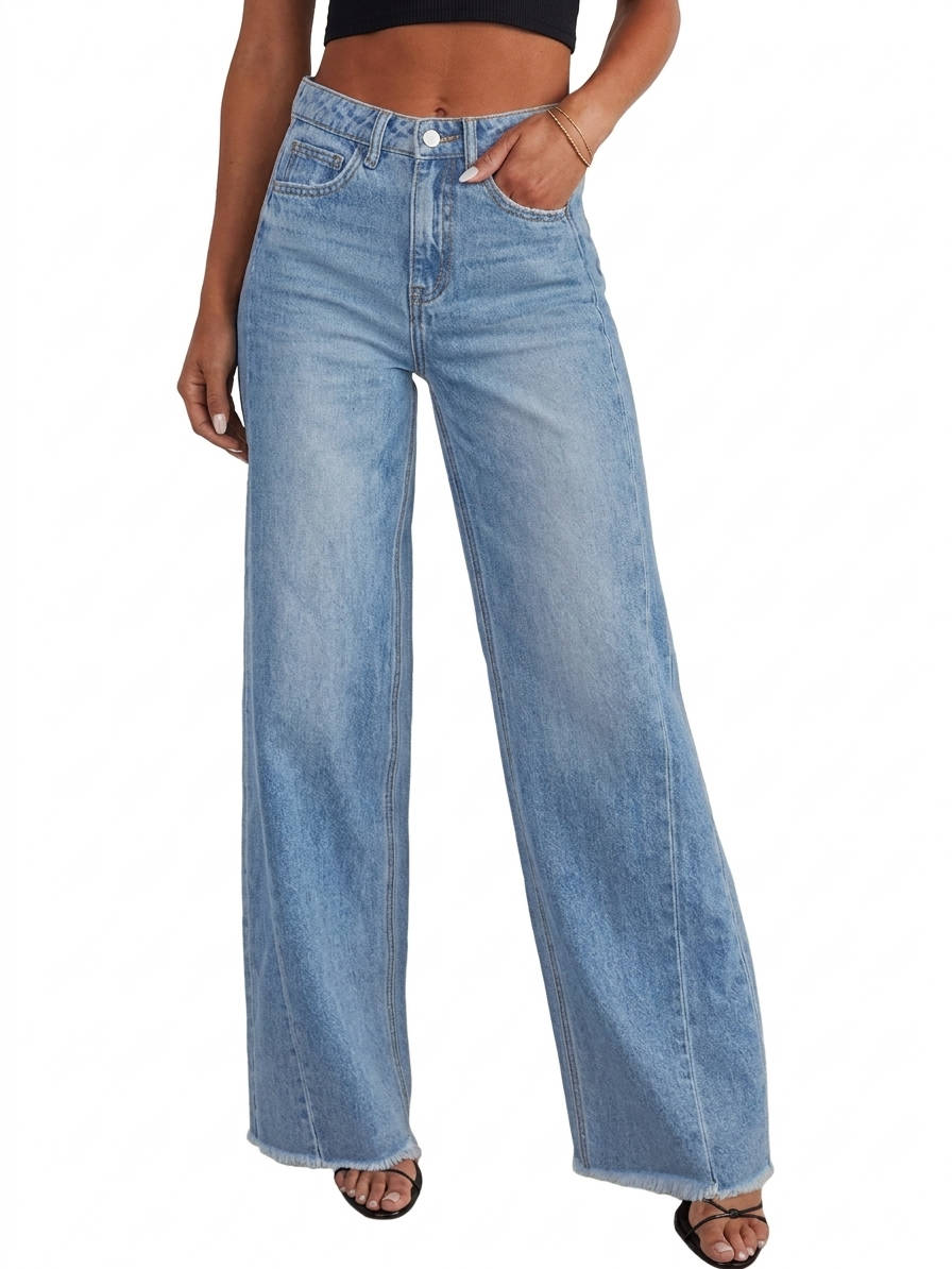 Lydia-Priscilla | Women's High-Rise Wide Leg Trousers