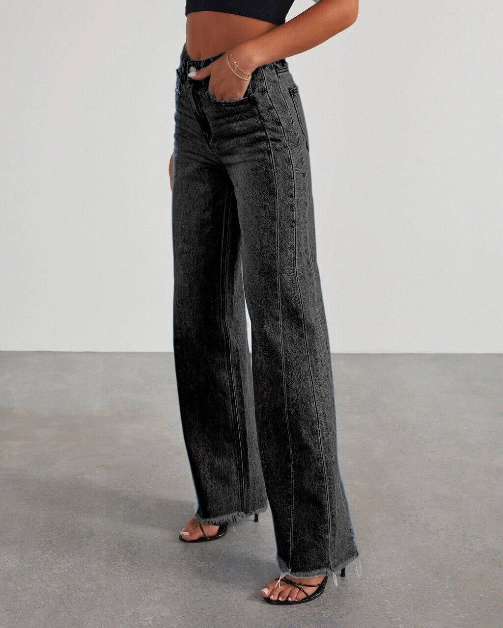 Lydia-Priscilla | Women's High-Rise Wide Leg Trousers