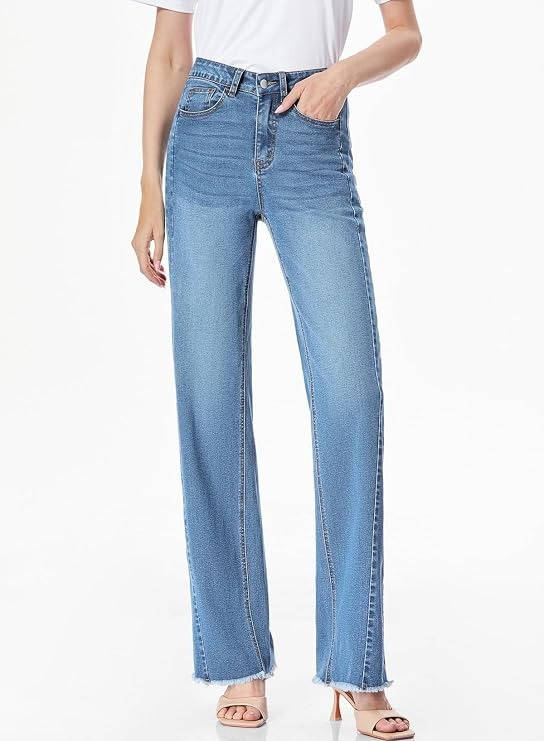 Lydia-Priscilla | Women's High-Rise Wide Leg Trousers
