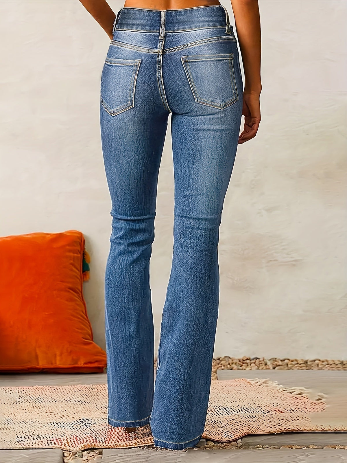 Veronica | Women's High-Waisted Flare Jeans with Double-Button Waist
