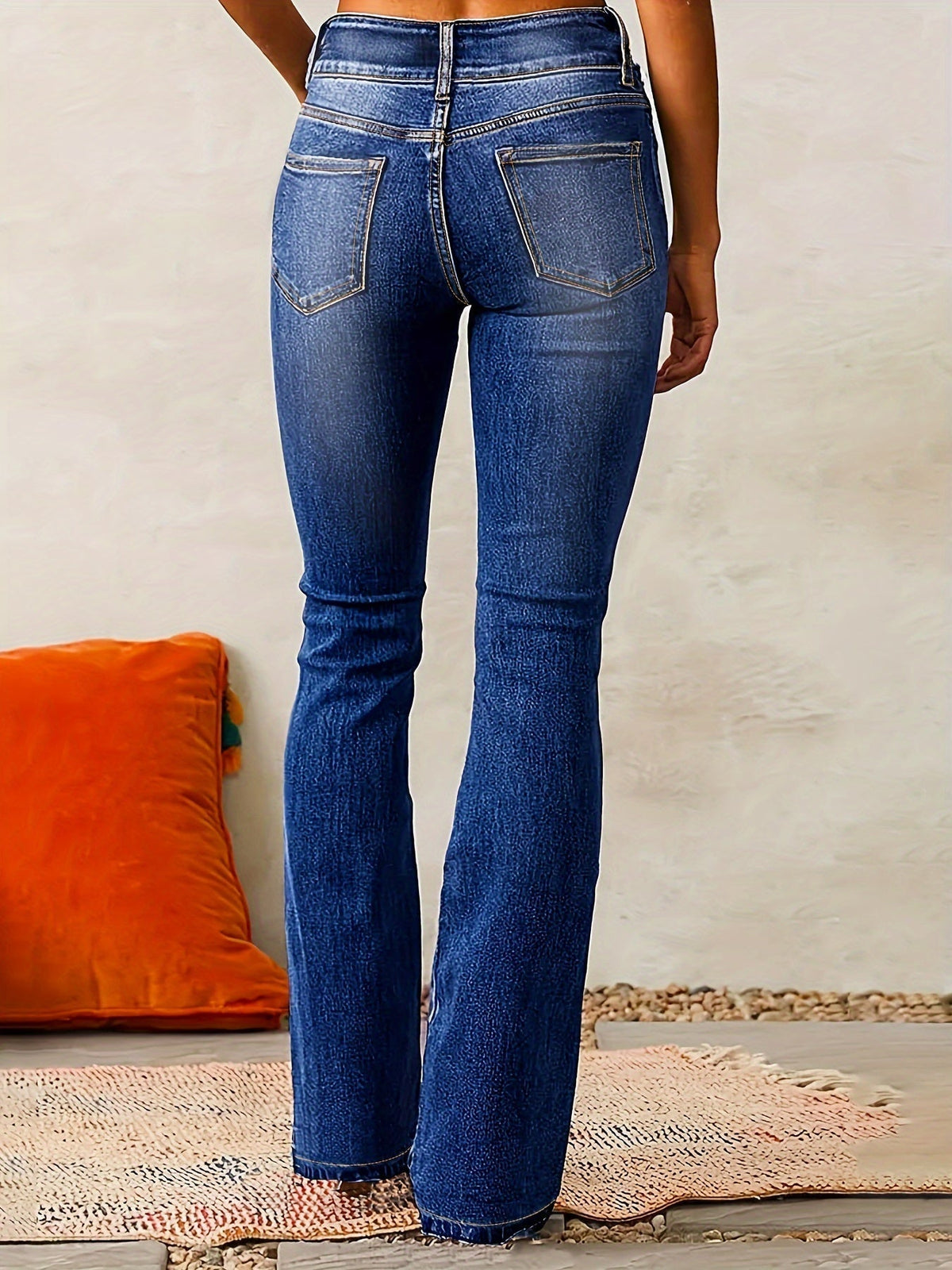 Veronica | Women's High-Waisted Flare Jeans with Double-Button Waist
