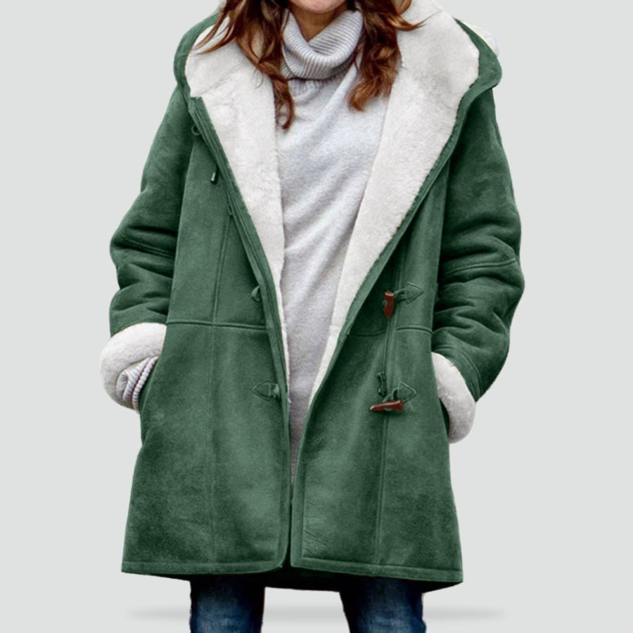 Penelope-Cecile | Women's Hooded Duffle Peacoat with Toggle Buttons