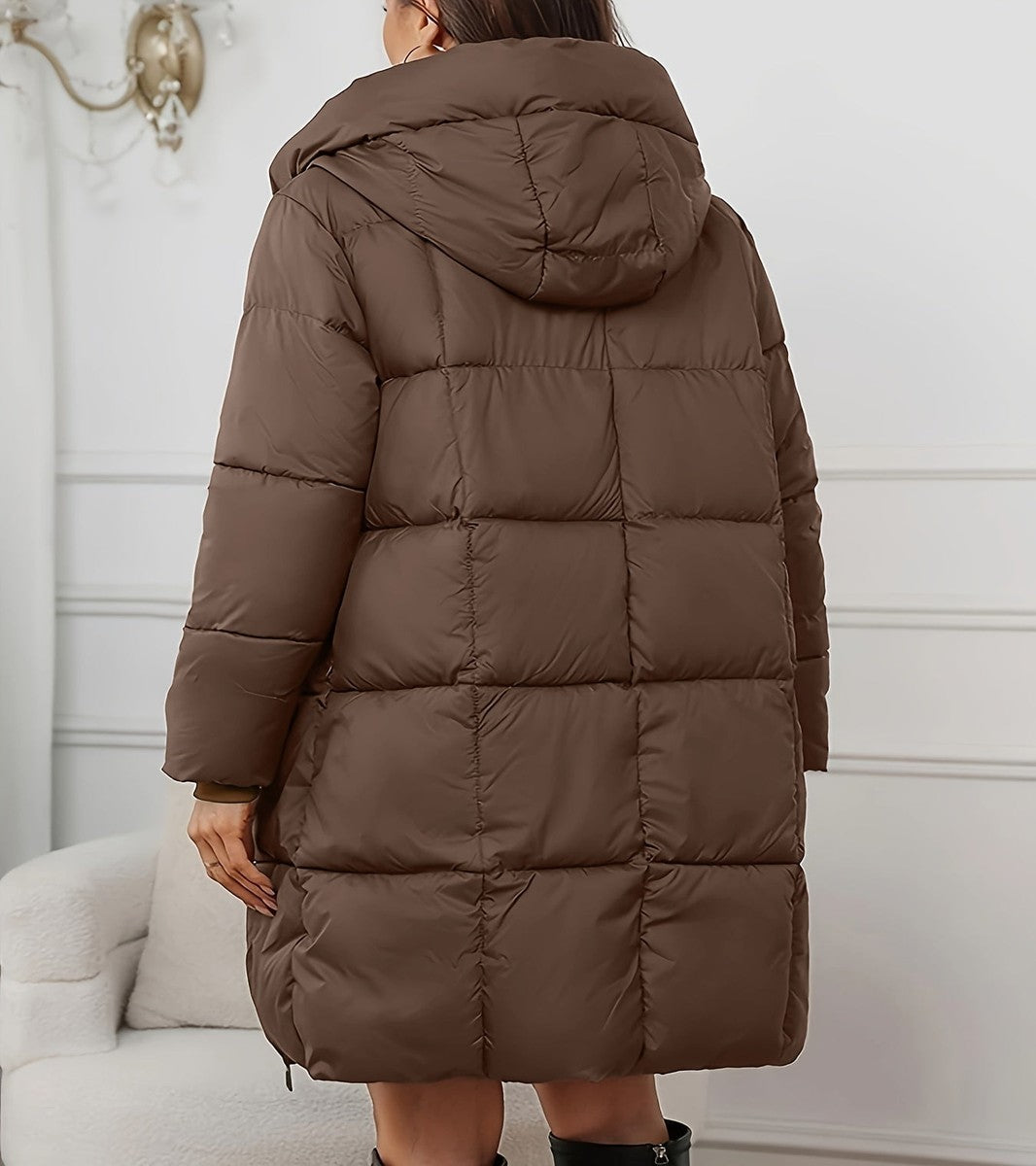 Simone-Winifred | Women's Hooded Longline Puffer Coat