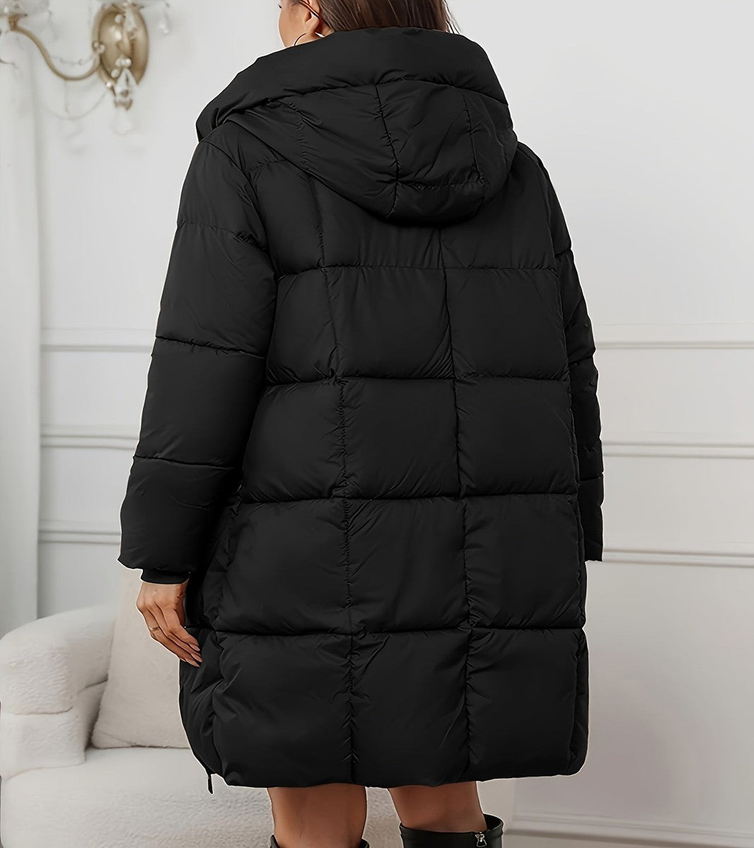 Simone-Winifred | Women's Hooded Longline Puffer Coat