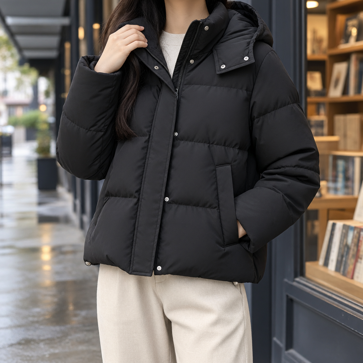 Ivy-Valerie | Women's Hooded Puffer Jacket