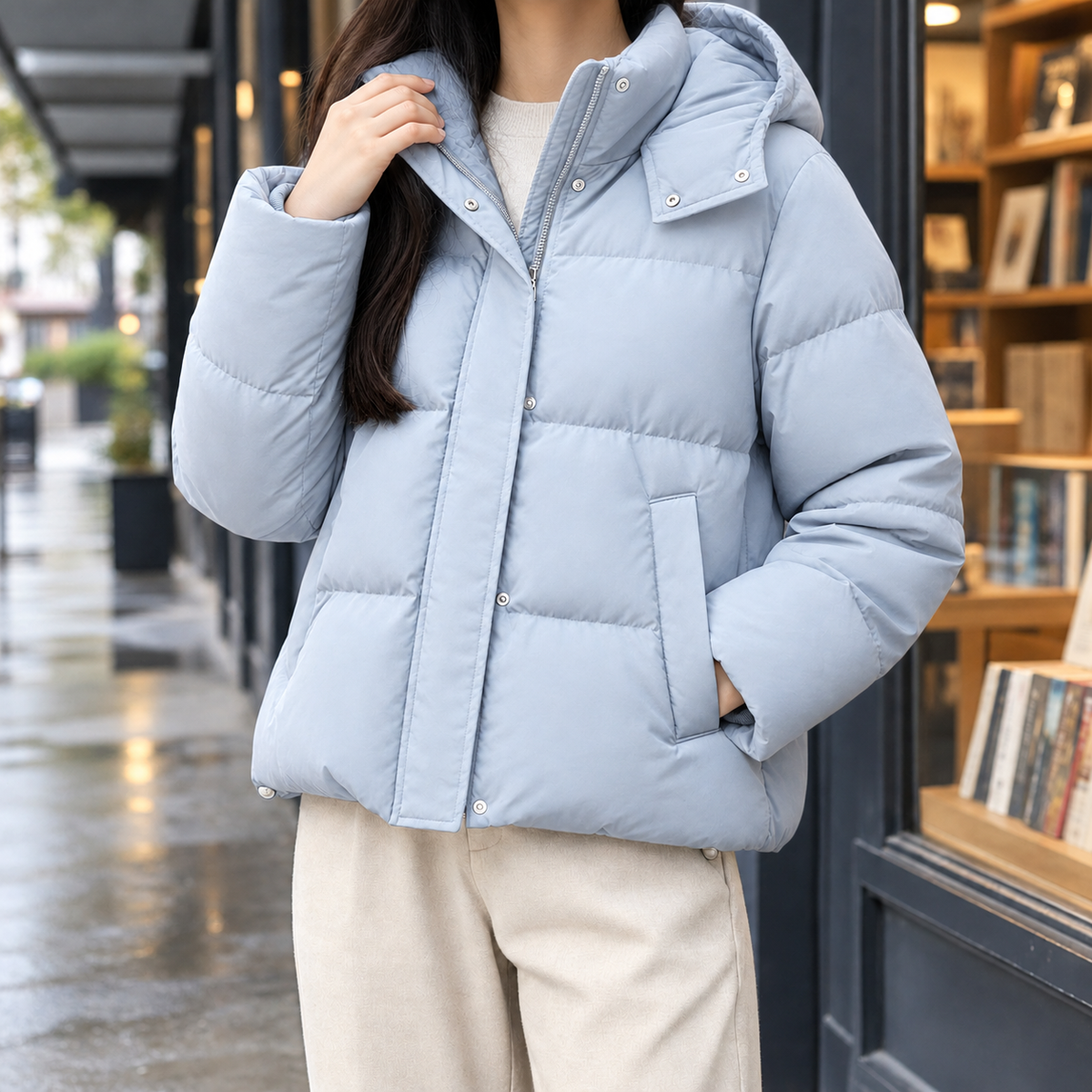 Ivy-Valerie | Women's Hooded Puffer Jacket