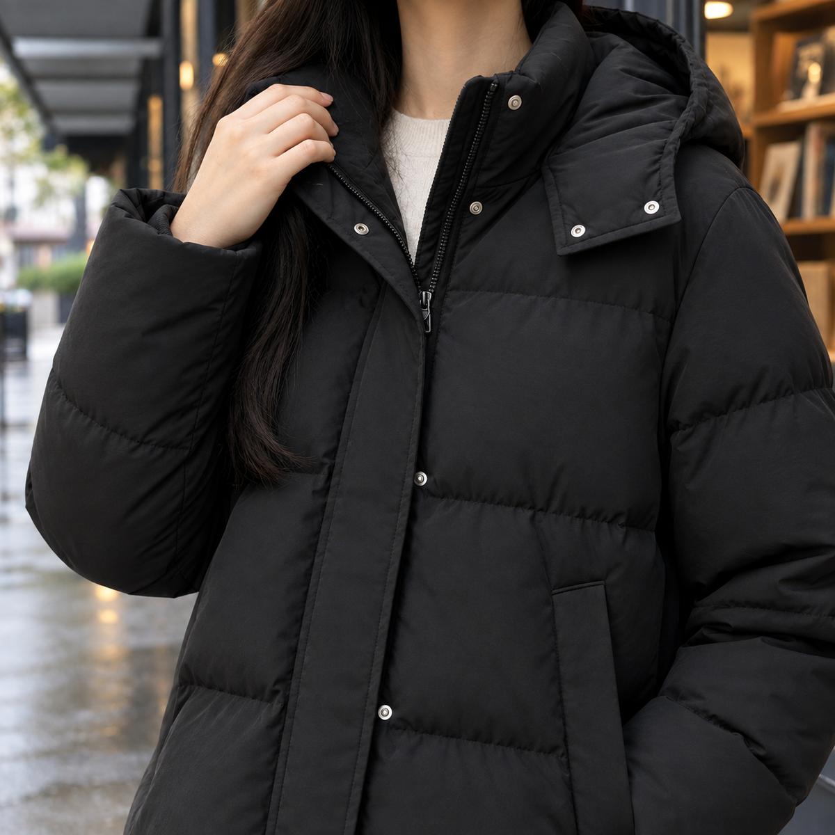 Ivy-Valerie | Women's Hooded Puffer Jacket