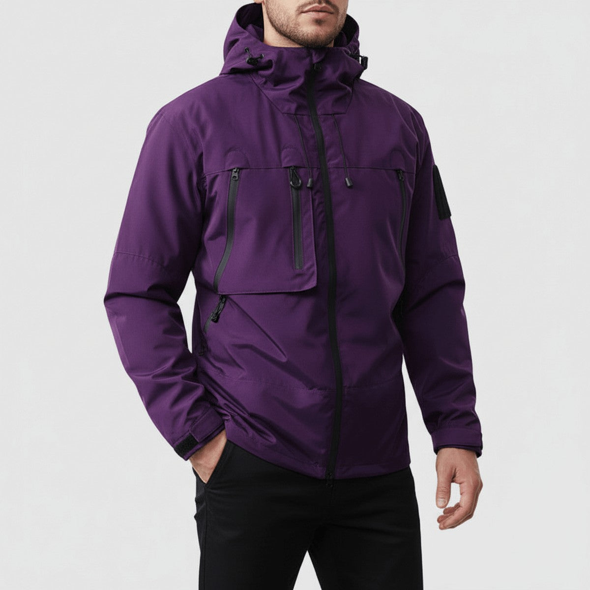 Pauline-Alba | Women's Hooded Shell Jacket with Contrast Pocket