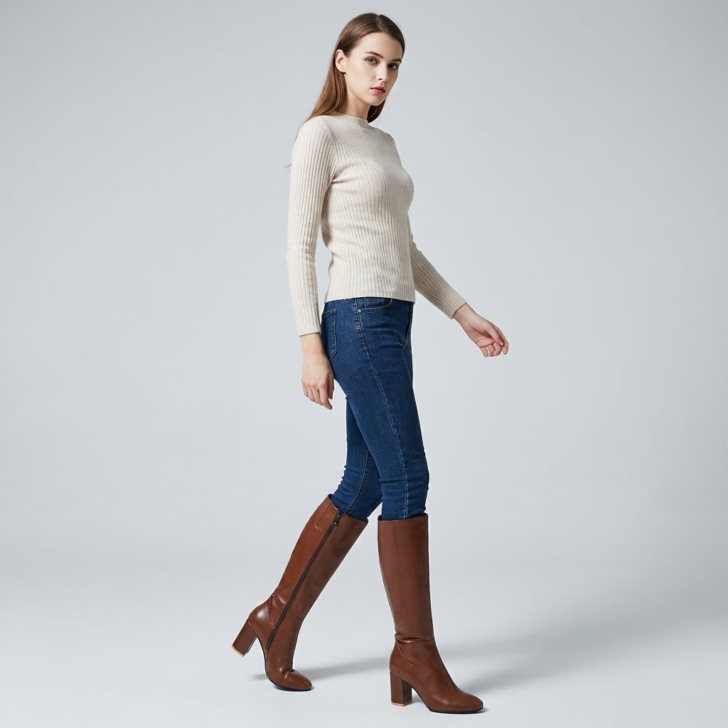 Sybil | Women's Knee-High Block Heel Boots