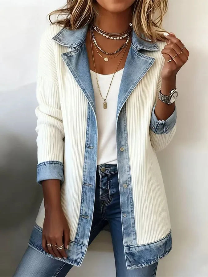 Nadine-Lillian | Women's Knit Denim Jacket