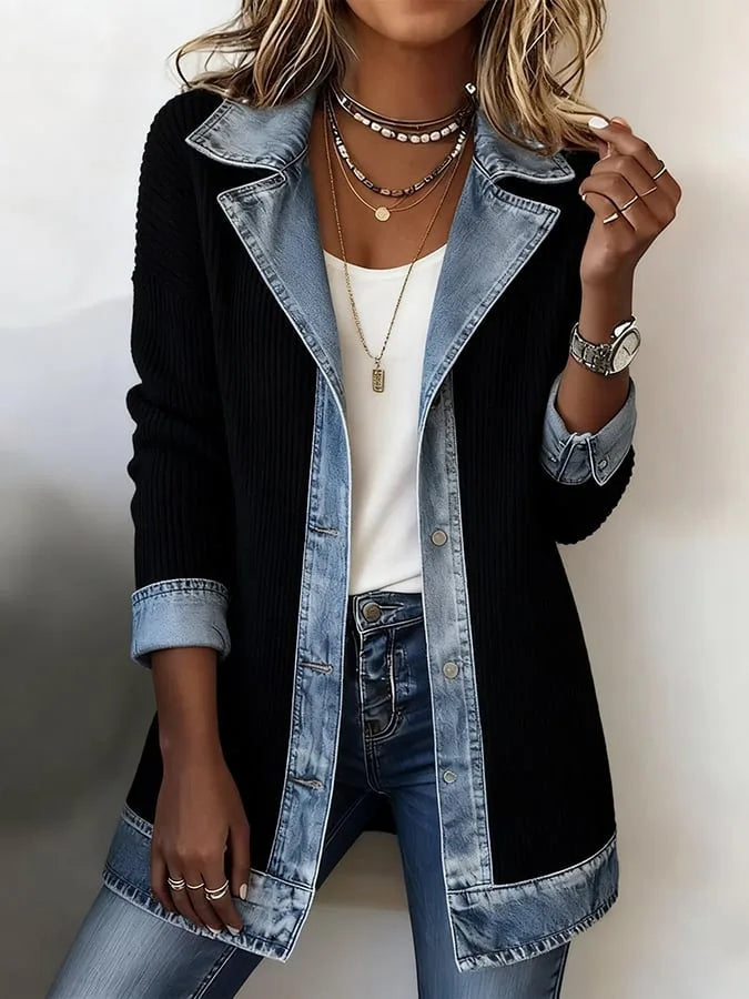 Nadine-Lillian | Women's Knit Denim Jacket