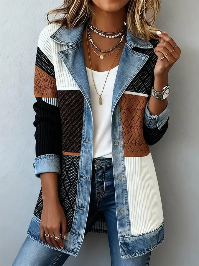 Nadine-Lillian | Women's Knit Denim Jacket