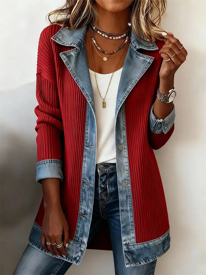 Nadine-Lillian | Women's Knit Denim Jacket