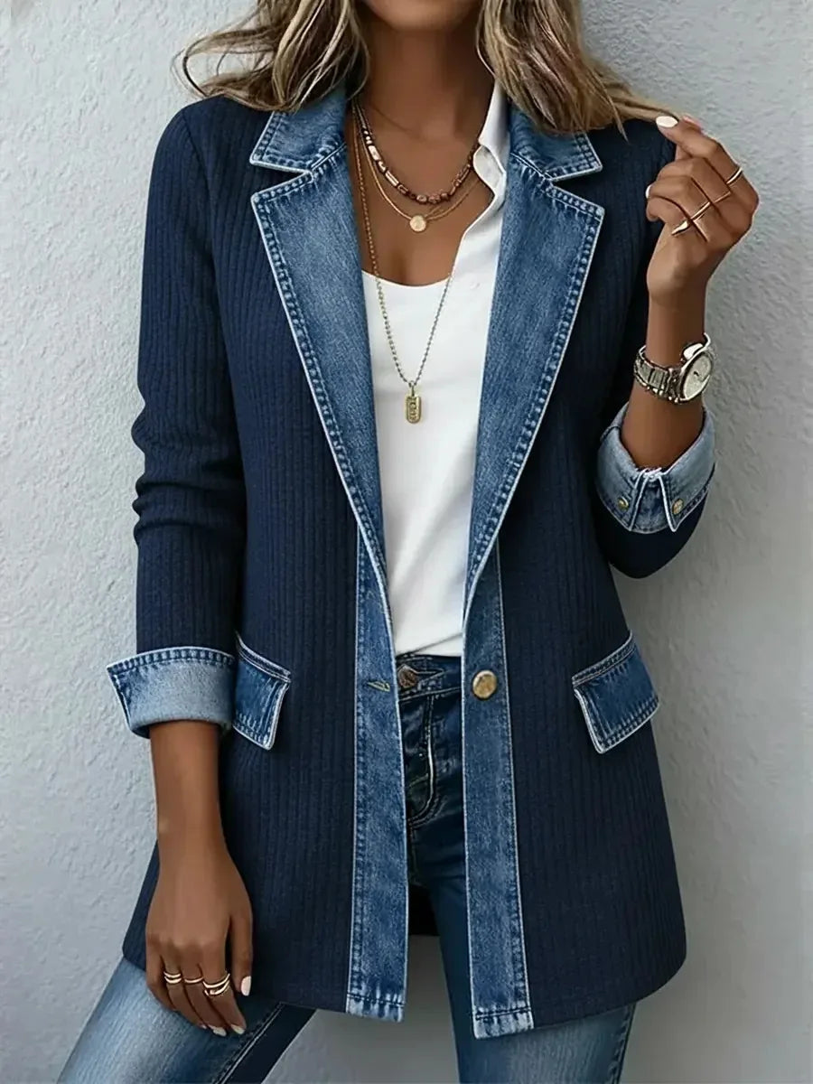 Nadine-Lillian | Women's Knit Denim Jacket