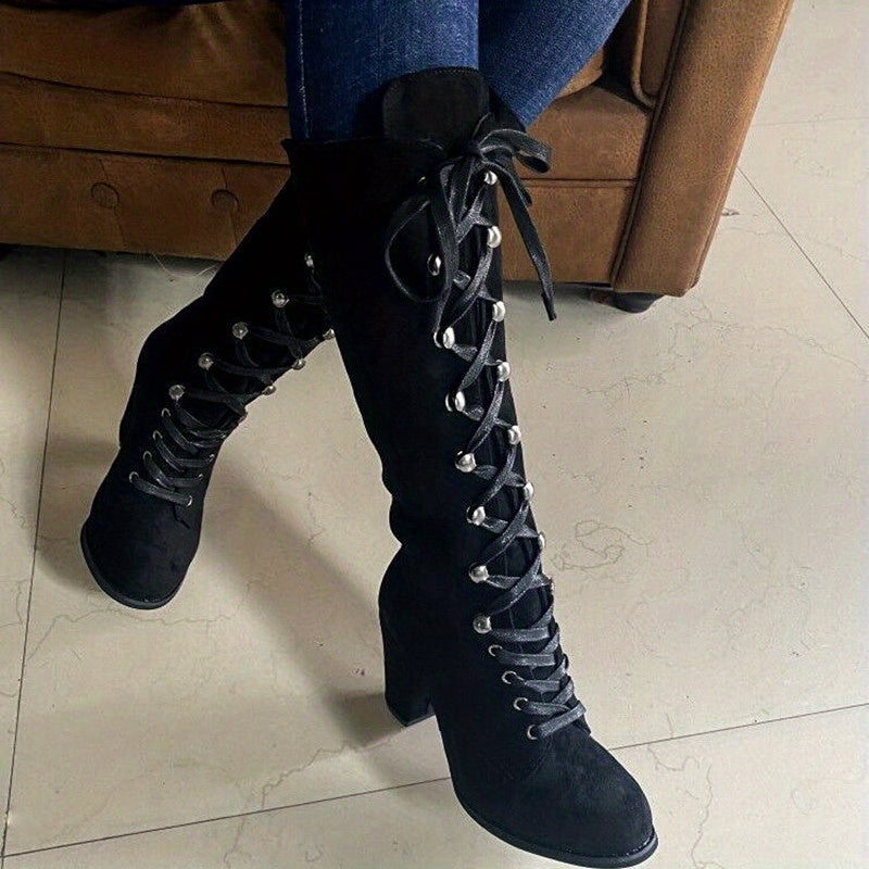 Colette | Women's Lace-Up Knee-High Boots