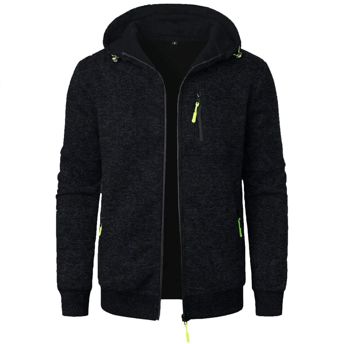 Gwendolyn-Henrietta | Women's Marled Knit Zip-Front Hoodie