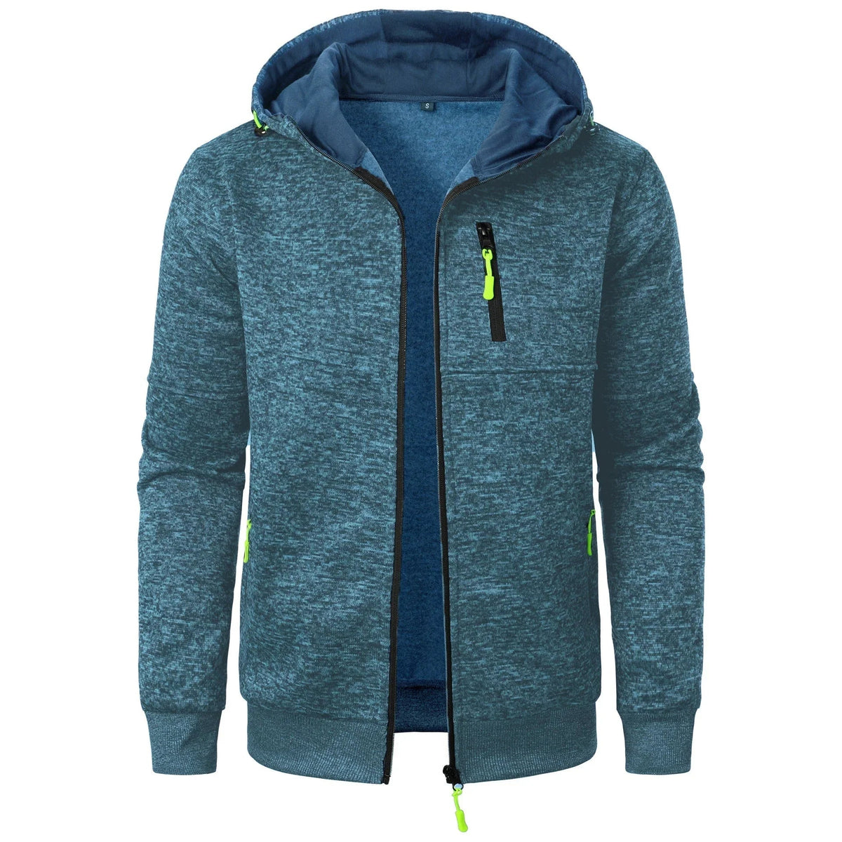 Gwendolyn-Henrietta | Women's Marled Knit Zip-Front Hoodie